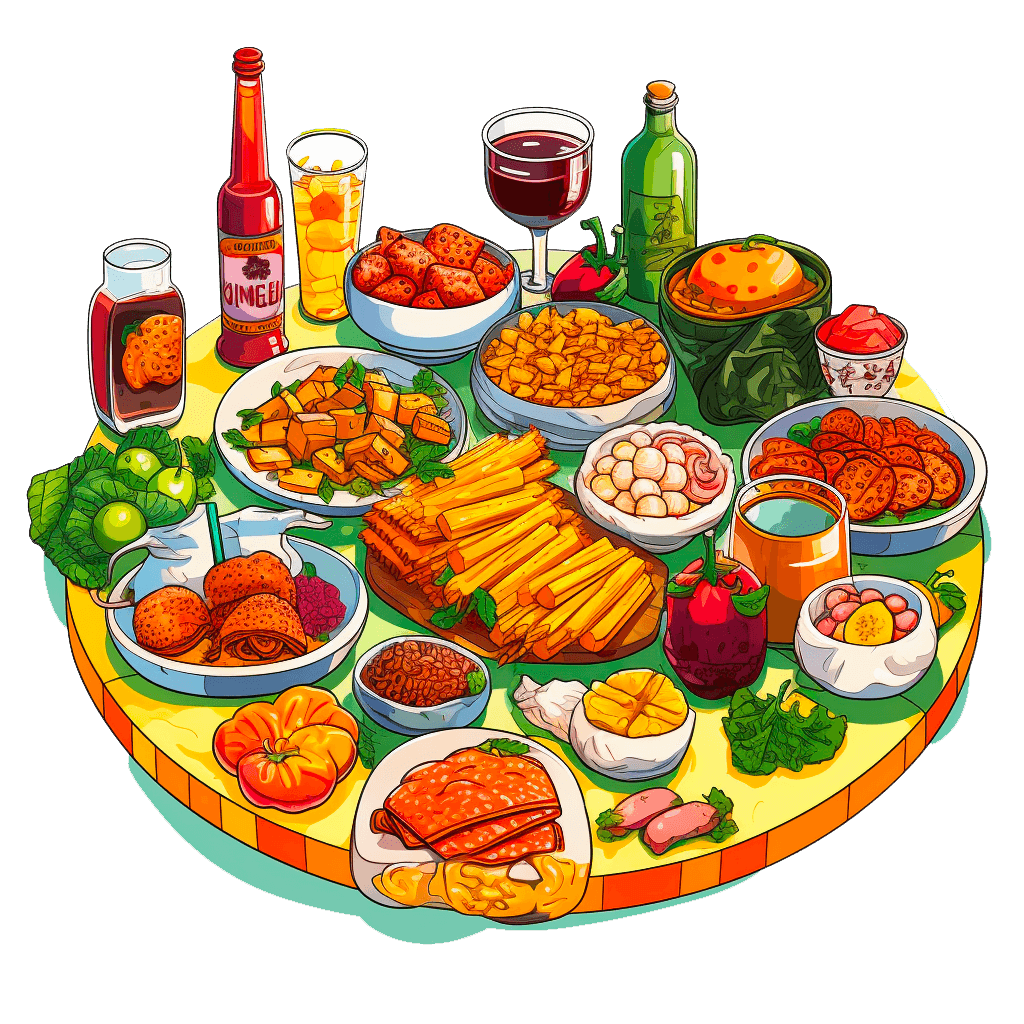 A plate with food on it